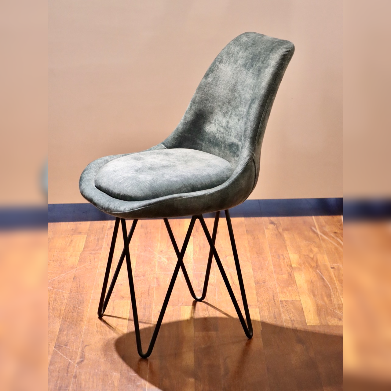Kailash Upholstered Chair With Metal Legs